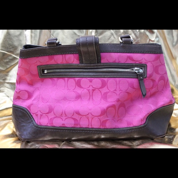 Authentic pink and brown Coach purse - Picture 4 of 7